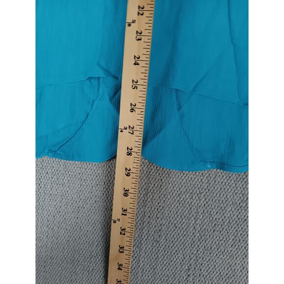 Vtg Urban Works Blouse Women's 2X Light Ice Blue 80s Breathable Summer Casual - Picture 10 of 11